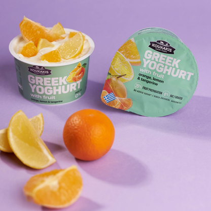 Jogurt Grecki z pomarańczą, cytryną i mandarynką 150 g