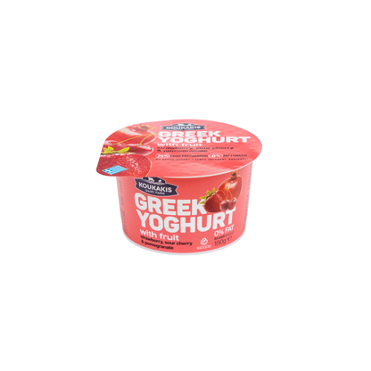 Jogurt Grecki z truskawką, wiśnią i granatem Koukakis 150 g