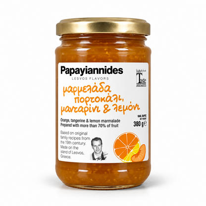 Marmolada pomarańczowa z cytryną i mandarynką Papayiannides 380 g