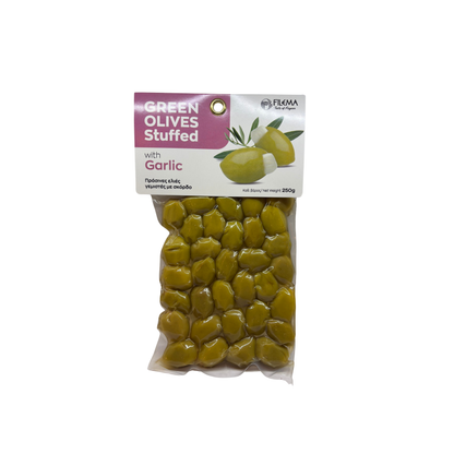 Oliwki zielone Filema 250 g nadziewane czosnkiem
