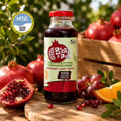 Sok z Granatu z Pomarańczą i Winogronem Naturalny Rodi Aggeli - 250 ml