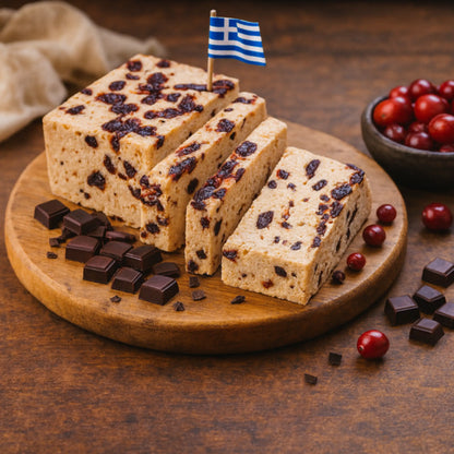 Grecka Chałwa z żurawiną i czekoladą Kirgion 250 g